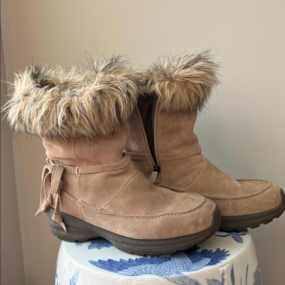 Sorel‎ Northern Lite Boots Zipper Suede Faux Fur Winter Thinsulate